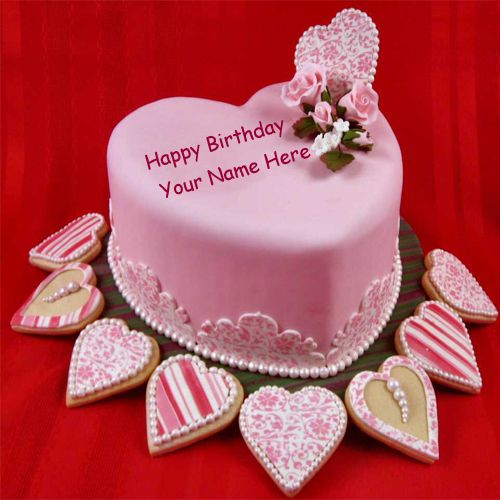 Lover Name Heart Shaped Birthday Wishes Name Cakes Pix - Name Birthday Cake